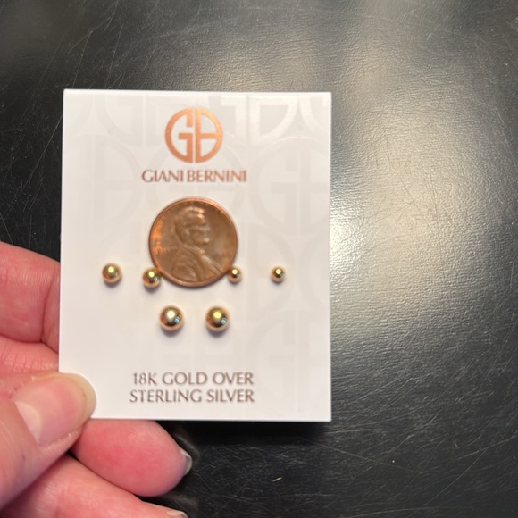 NWT Giani Bernini 18K/SS Earring Set - Picture 4 of 4